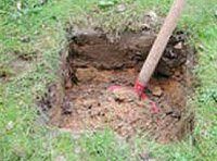 Fundament ausheben