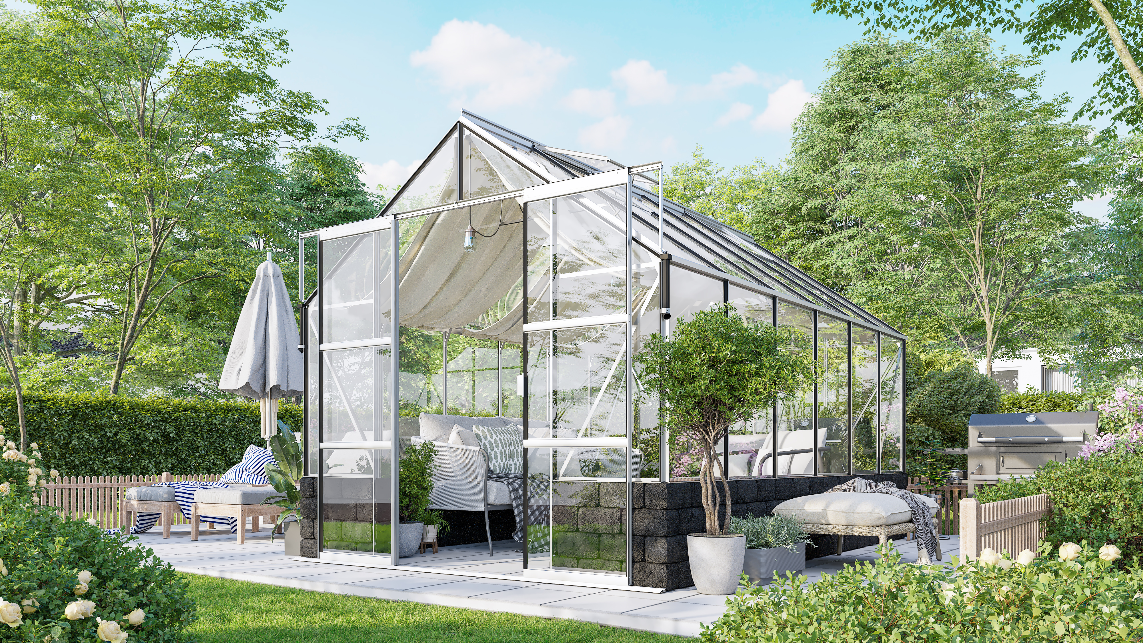 Vitavia Gewächshaus Cassandra 9900 inkl. 4 Dachfenstern - 9,9 m²