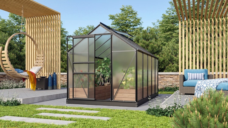 Vitavia Gewächshaus Venus 6200 inkl. 2 Dachfenstern - 6,2 m²