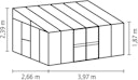 Vorschaubild Vitavia Gewächshaus Helena 10200 inkl. 2 Seitenfenstern - 10,2 m²