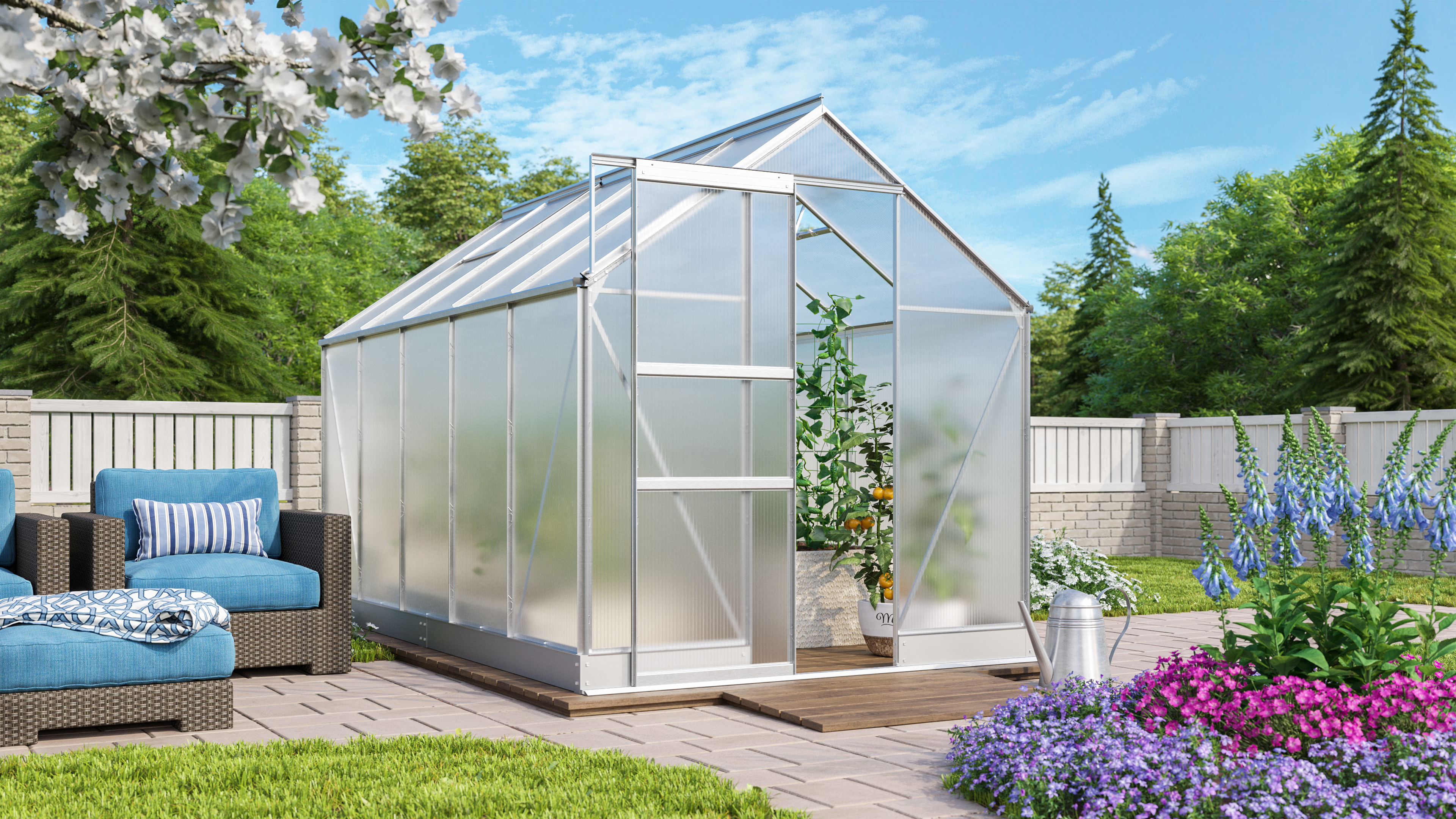 Vitavia Gewächshaus Apollo 6200 inkl. 2 Dachfenstern - 6,2 m²