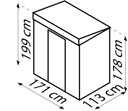 Vorschaubild Globel Metallgerätehaus Skillion S64 - S84