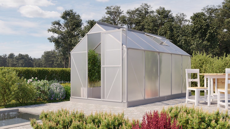 Vitavia Gewächshaus Eos 7500 inkl. 2 Dachfenster - 7,5 m² Vitavia Gewächshaus Eos 7500 inkl. 2 Dachfenster - 7,5 m²