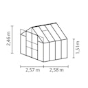 Vorschaubild Vitavia Gewächshaus Uranus 6700 inkl. 2 Dachfenstern - 6,7 m²