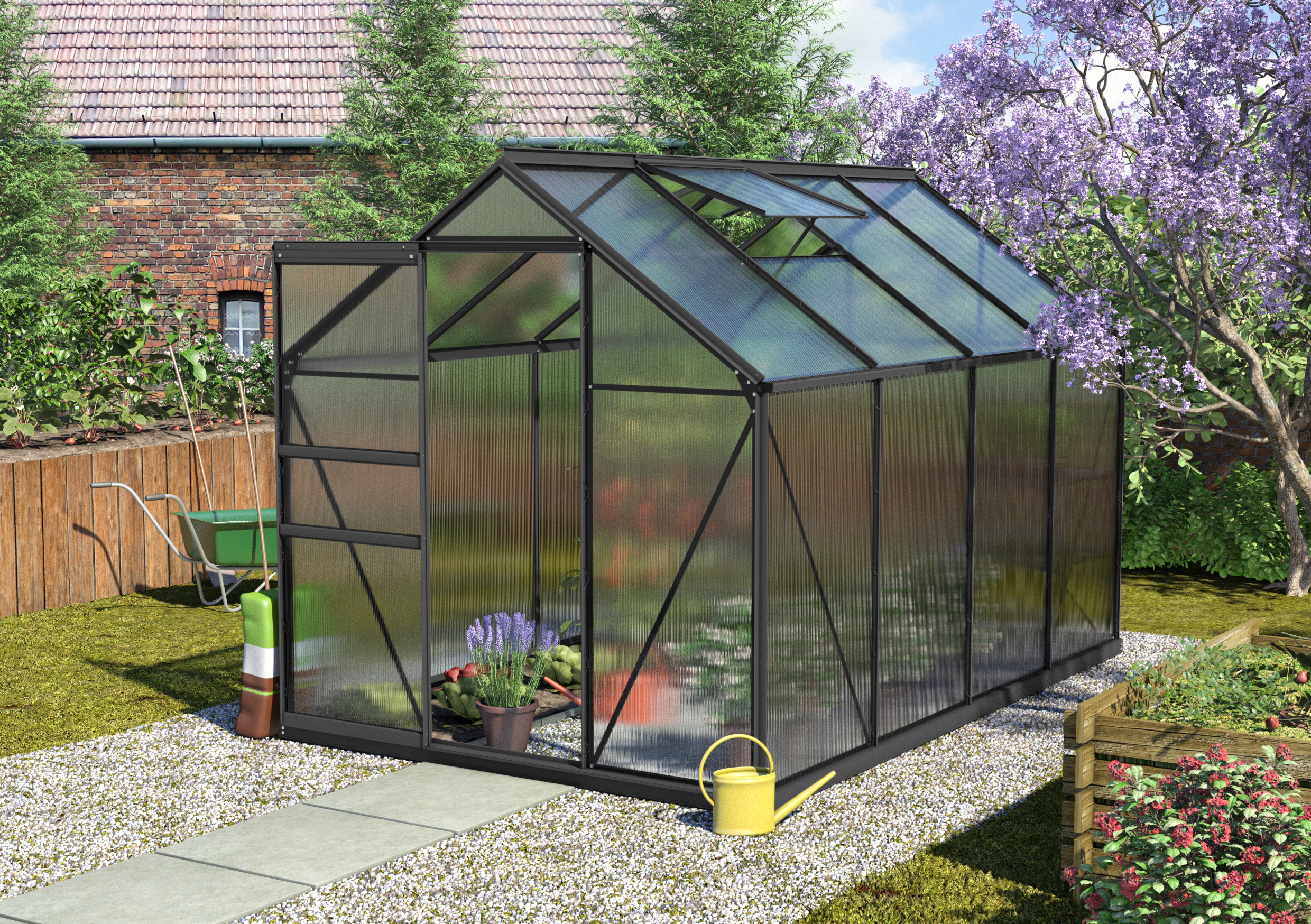 Vitavia Gewächshaus Calypso 5800 inkl. 2 Dachfenstern - 5,8 m²