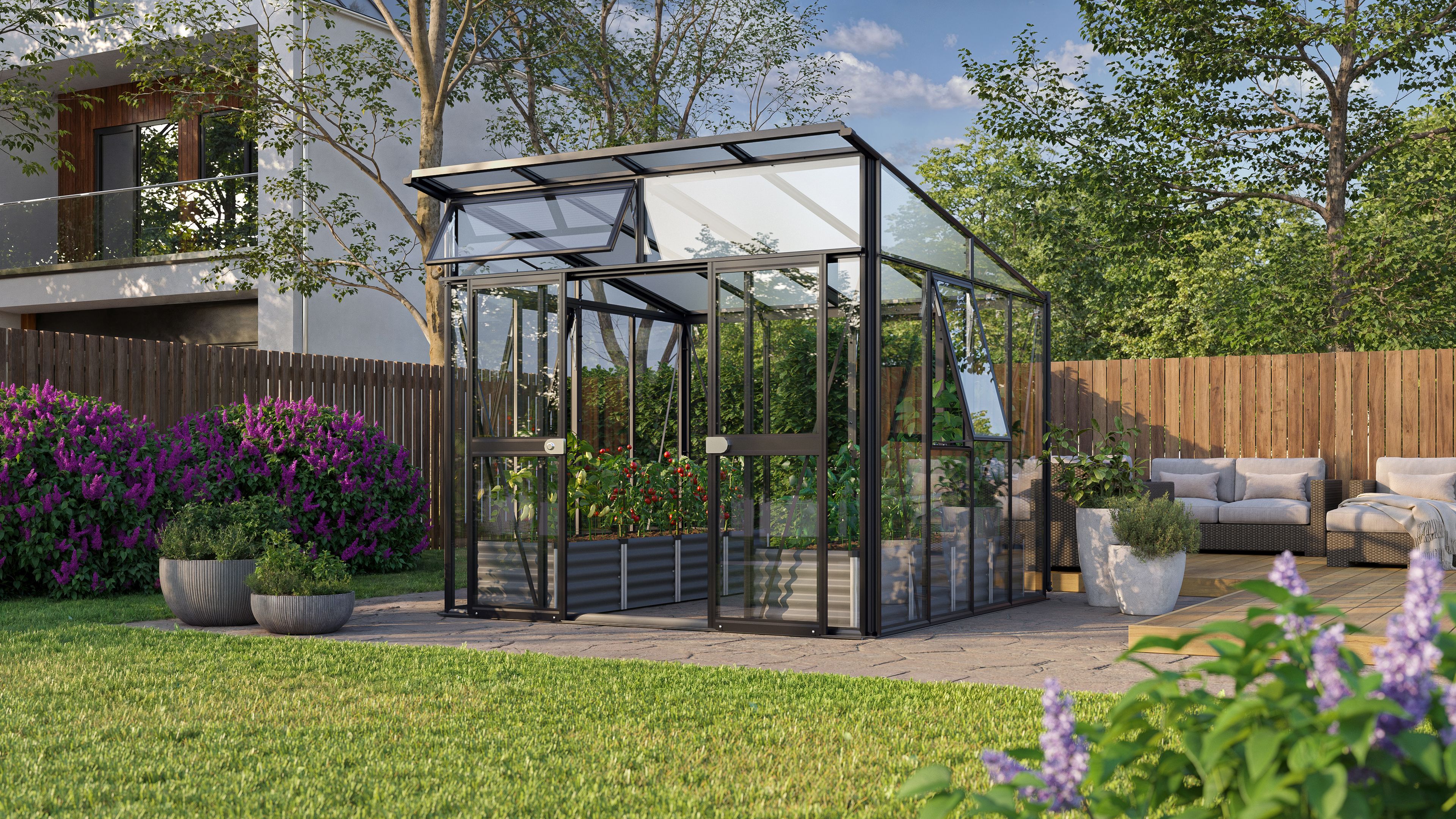 Vitavia Gewächshaus Aura 7800 inkl. 4 Fenstern - 7,8 m²