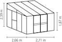 Vorschaubild Vitavia Gewächshaus Helena 7000 inkl. 2 Seitenfenstern - 6,9 m²