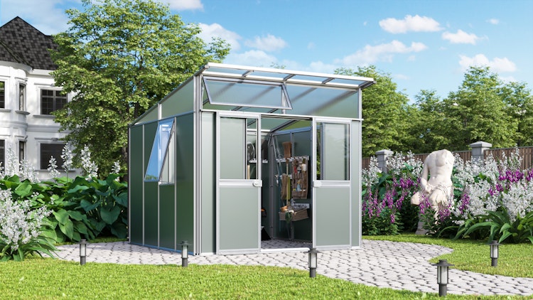 Vitavia Gerätehaus auf Gewächshausbasis Kosmos 7800/11500