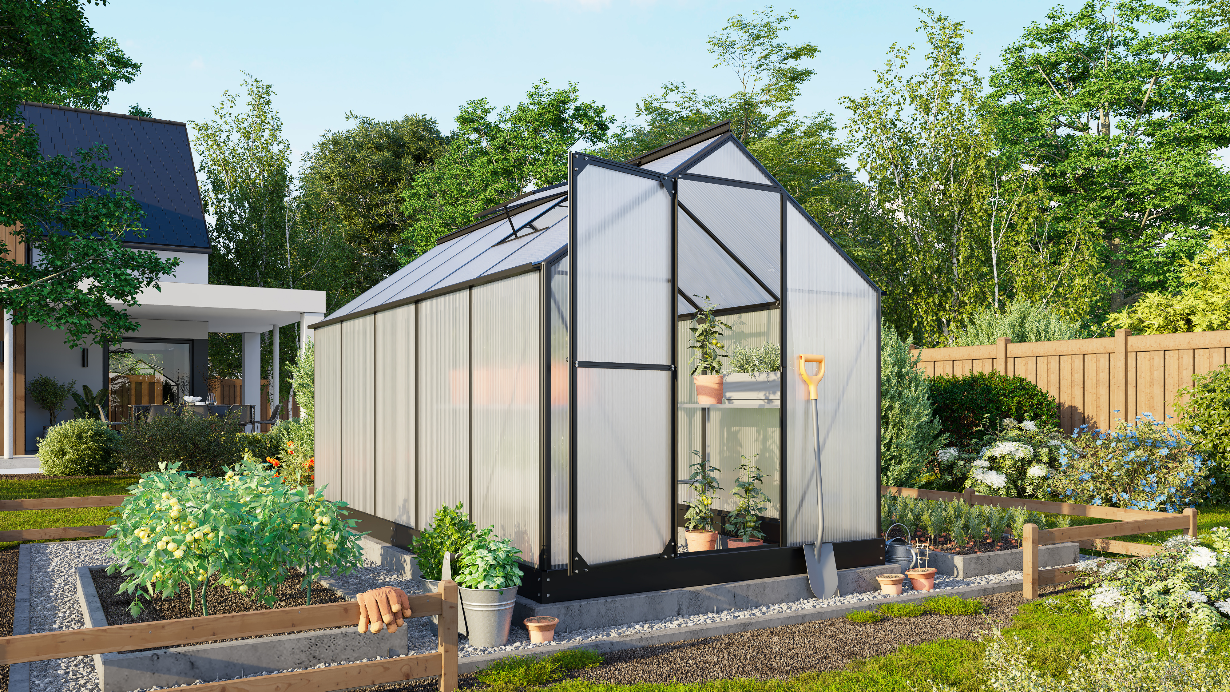 Vitavia Gewächshaus Eos 7500 inkl. 2 Dachfenster - 7,5 m²