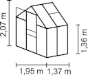 Vorschaubild Vitavia Gewächshaus Apollo 2500 inkl. 1 Dachfenster - 2,5 m²