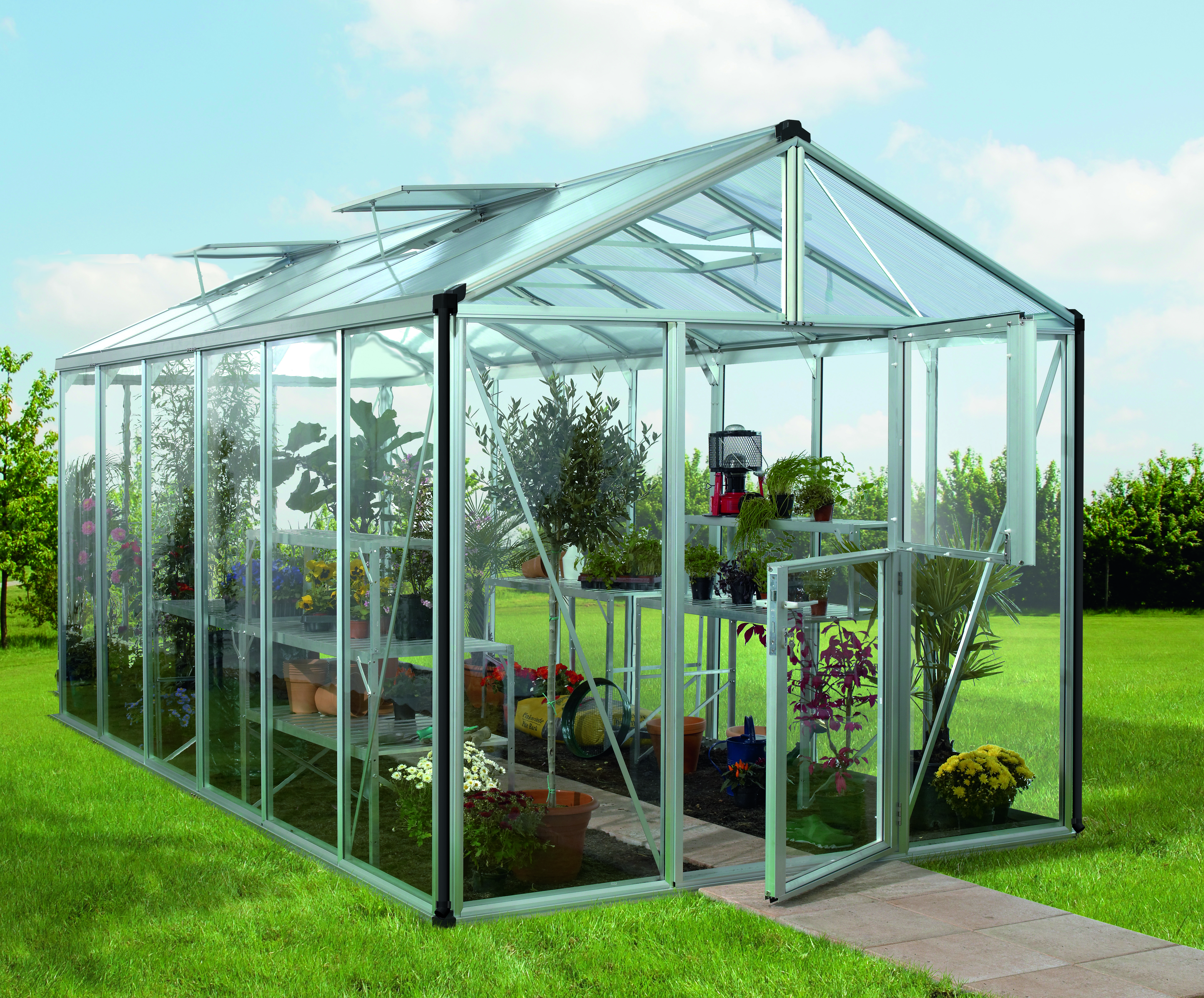 Vitavia Gewächshaus Zeus 11900 inkl. 3 Dachfenstern - 11,9 m²