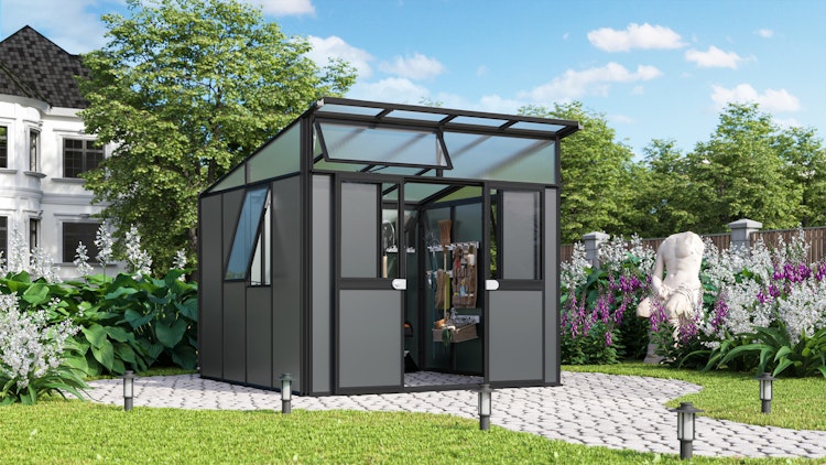 Vitavia Gerätehaus auf Gewächshausbasis Kosmos 7800/11500