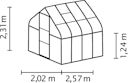 Vorschaubild Vitavia Gewächshaus Orion 5000 inkl. 1 Dachfenster - 5,0 m²