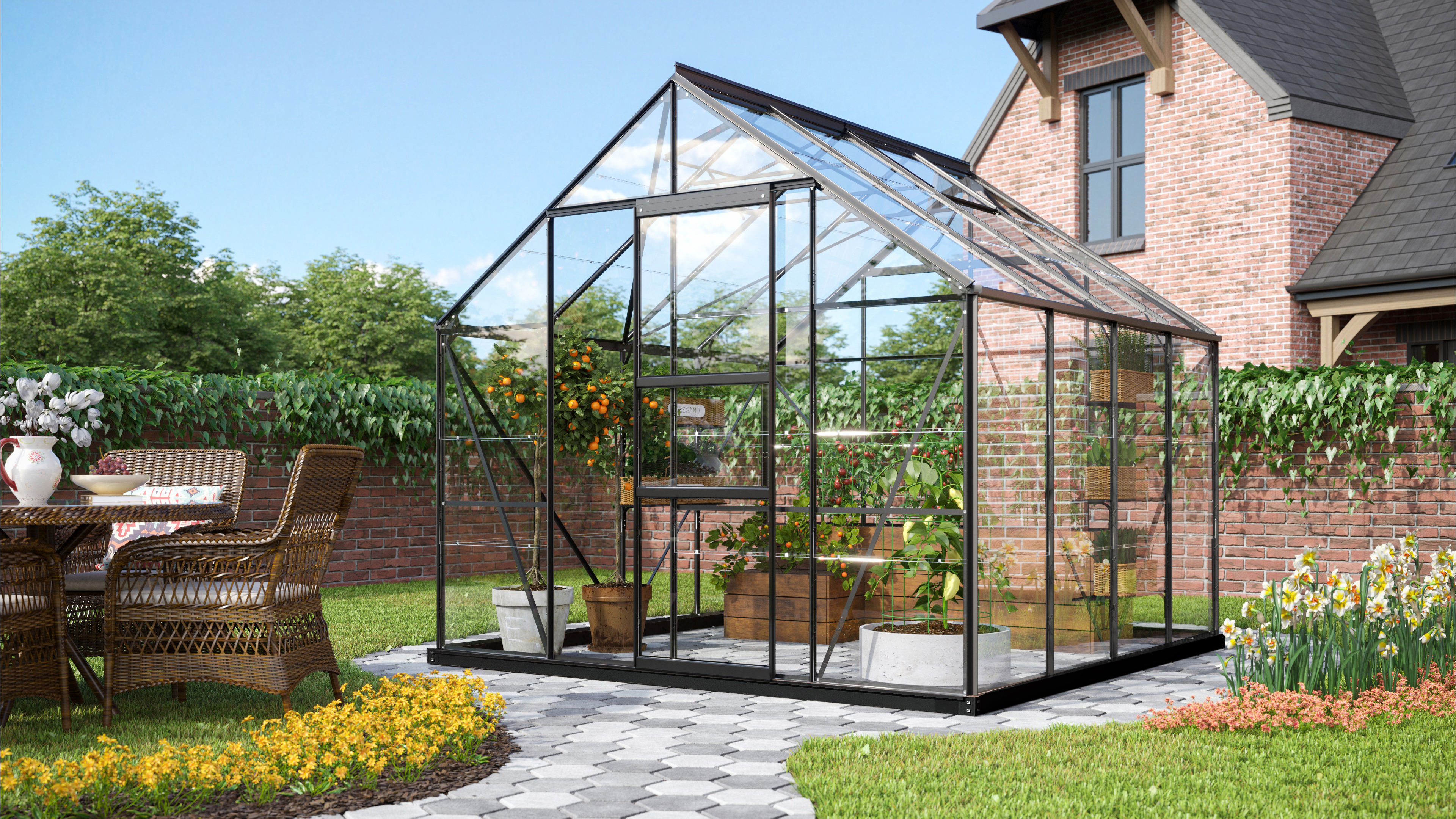 Vitavia Gewächshaus Merkur 6700 inkl. 2 Dachfenstern - 6,7 m²