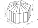 Vorschaubild Vitavia Gewächshaus/Vogelvoliere Circus 9000 inkl. 3 Seitenfenstern - 9,0 m²