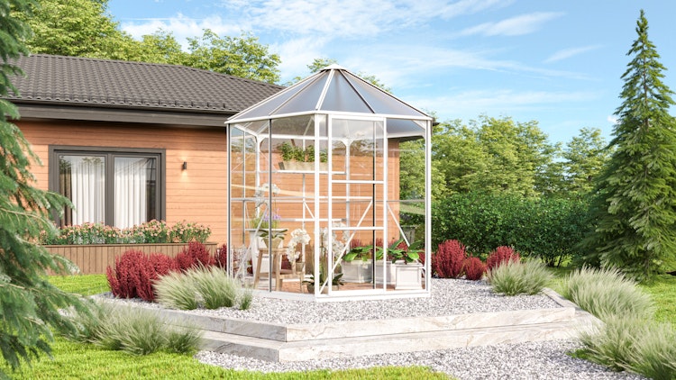 Vitavia Gewächshaus Juno/Hera 4500 inkl. Stahlfundament - 4,5 m² Vitavia Gewächshaus Juno/Hera 4500 inkl. Stahlfundament - 4,5 m²