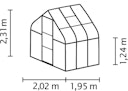 Vorschaubild Vitavia Gewächshaus Orion 3800 inkl. 1 Dachfenster - 3,8 m²