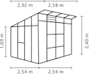 Vorschaubild Vitavia Gewächshaus Freya 7600 inkl. 2 Seitenfenster - 7,6 m²