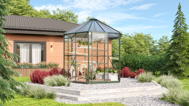 Vitavia Gewächshaus Juno/Hera 4500 inkl. Stahlfundament - 4,5 m² Vitavia Gewächshaus Juno/Hera 4500 inkl. Stahlfundament - 4,5 m²