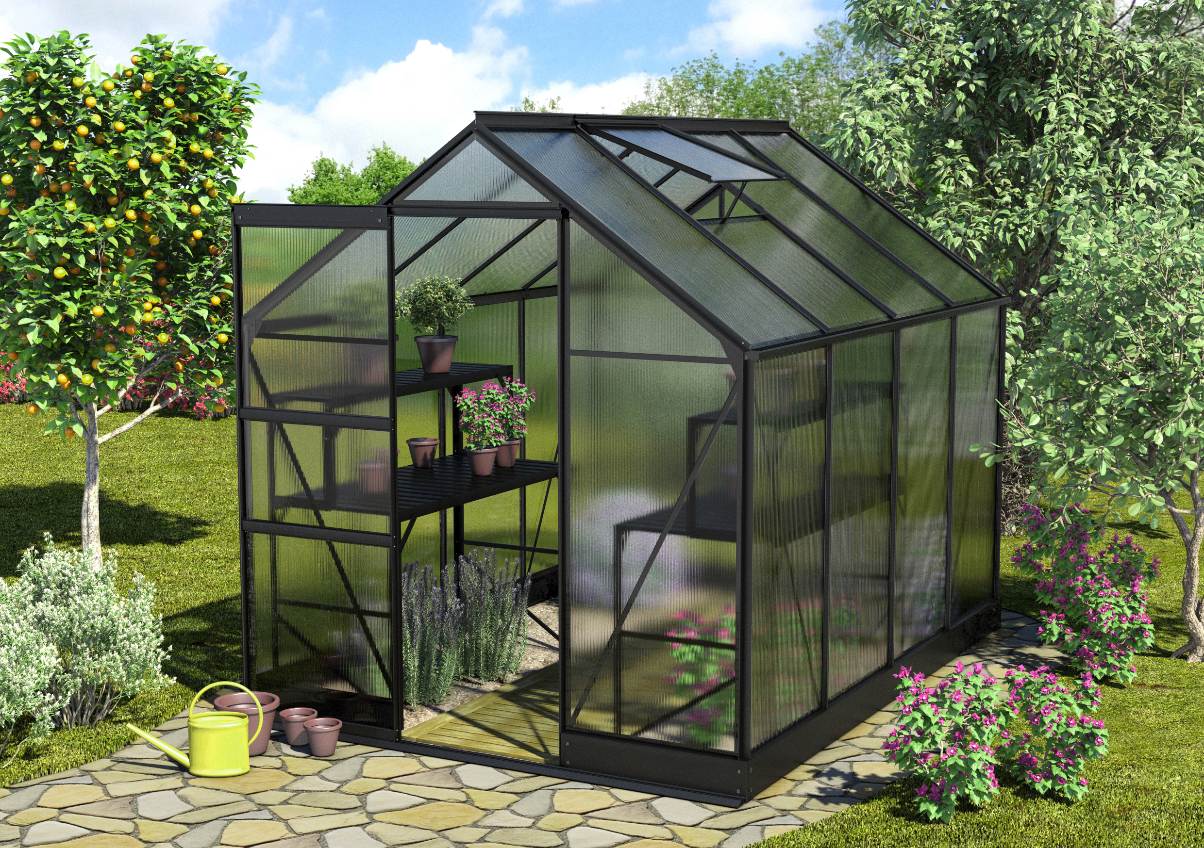 Vitavia Gewächshaus Apollo 5000 inkl. 1 Dachfenster - 5,0 m²