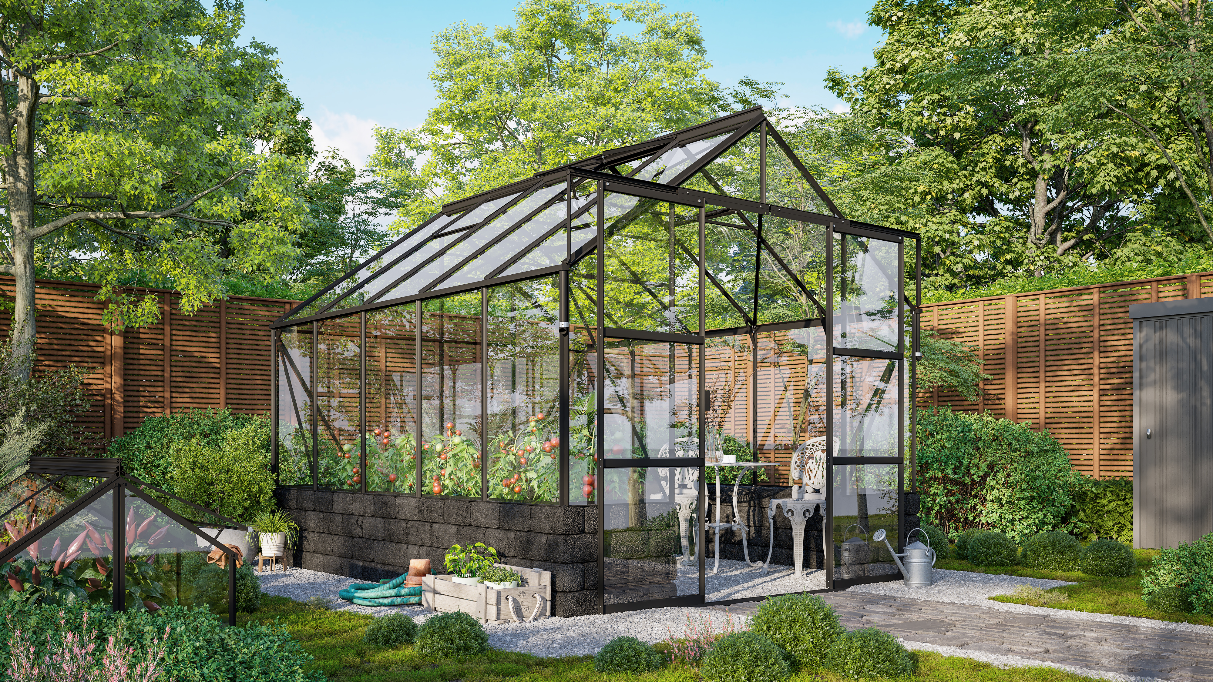 Vitavia Gewächshaus Cassandra 8300 inkl. Sockelmauer - 8,3 m²