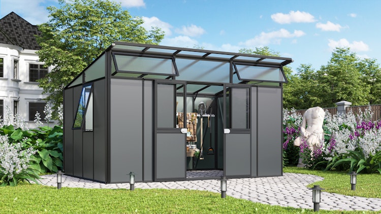 Vitavia Gerätehaus auf Gewächshausbasis Kosmos 7800/11500