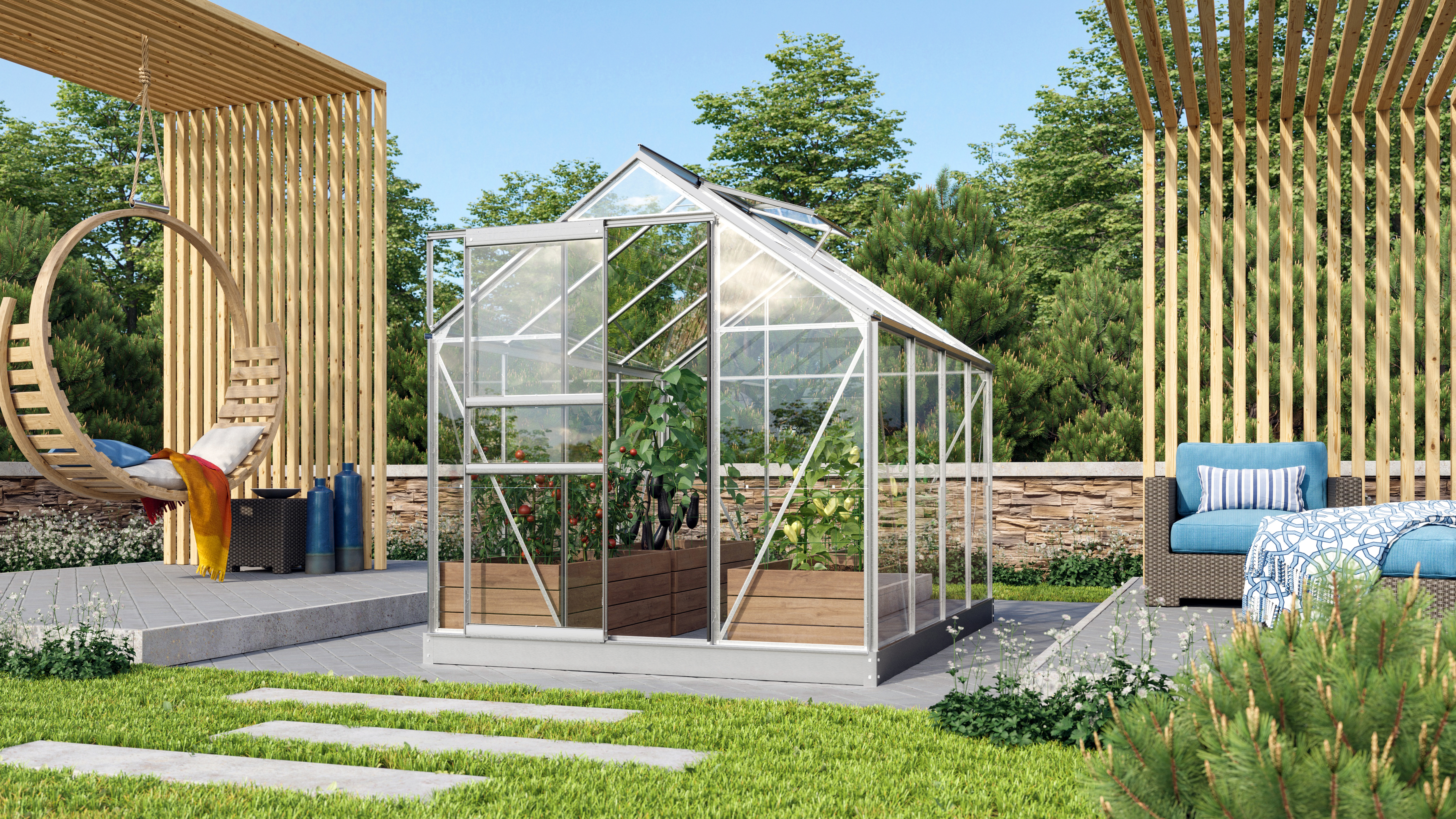 Vitavia Gewächshaus Venus 5000 inkl. 1 Dachfenster - 5,0 m²