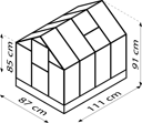 Vorschaubild Vitavia Minigewächshaus/Balkongewächshaus Merlin - 0,83 m²