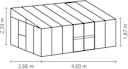 Vorschaubild Vitavia Gewächshaus Helena 11900 inkl. 2 Seitenfenstern - 11,8 m²