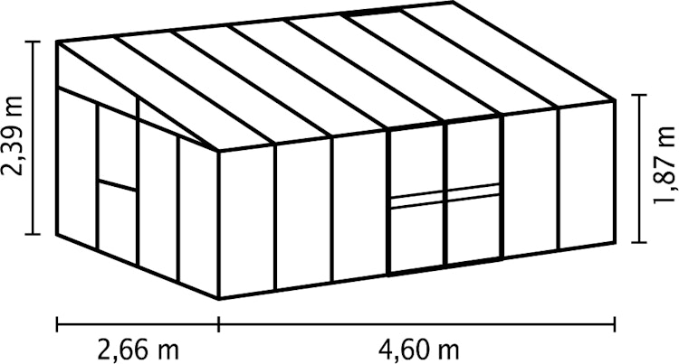 Vitavia Gewächshaus Helena 11900 inkl. 2 Seitenfenstern - 11,8 m²