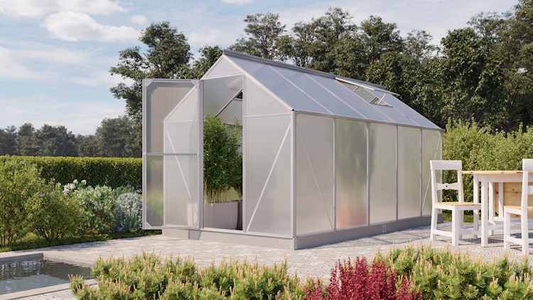 Vitavia Gewächshaus Eos 7500 inkl. 2 Dachfenster - 7,5 m² Vitavia Gewächshaus Eos 7500 inkl. 2 Dachfenster - 7,5 m²