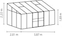 Vorschaubild Vitavia Gewächshaus Osiris/Ida 7800 inkl. 2 Dachfenster - 7,8 m²