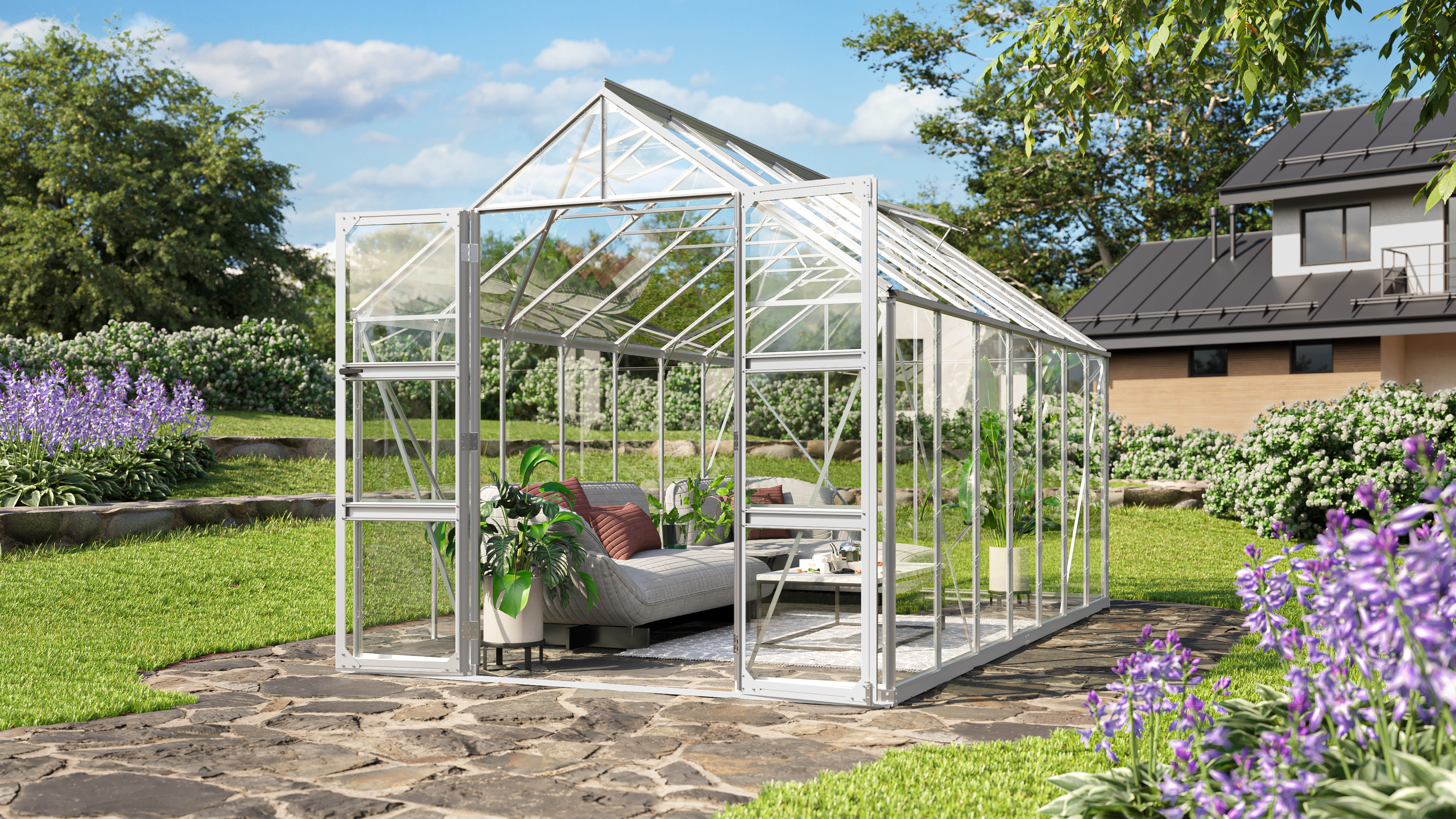 Vitavia Gewächshaus Domus 11500 inkl. 4 Dachfenstern - 11,5 m²