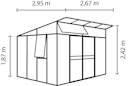 Vorschaubild Vitavia Gewächshaus Aura 7800 inkl. 4 Fenstern - 7,8 m²