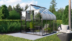 Vitavia Gewächshaus Dione/Diana 6700 inkl. 2 Dachfenster und Stahlfundamentrahmen - 6,7 m²