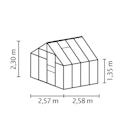 Vorschaubild Vitavia Gewächshaus Merkur 6700 inkl. 2 Dachfenstern - 6,7 m²