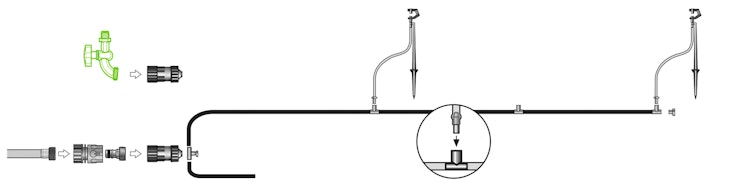 Vitavia Bewässerungsset / Bewässerungssystem CDK12 / MGS48 (für Gewächshäuser bis 8 m²)