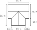 Vorschaubild Vitavia Gewächshaus Sirona/Sirius Orangerie inkl. 4 Dachfenstern - 13,0 m²
