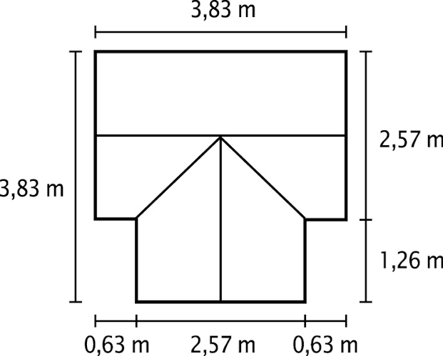 Vitavia Gewächshaus Sirona/Sirius Orangerie inkl. 4 Dachfenstern - 13,0 m²