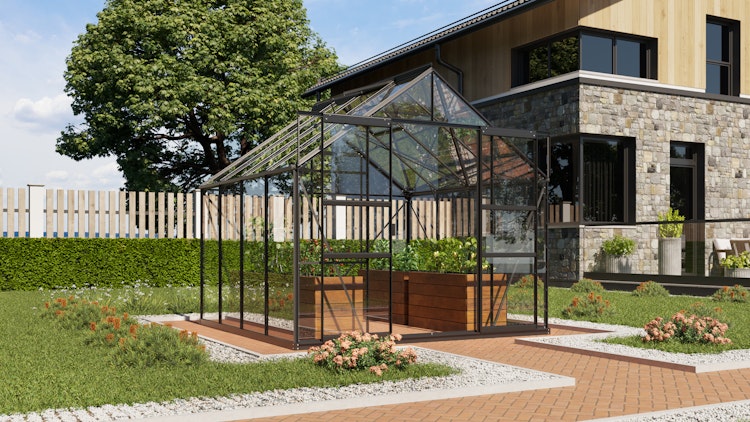 Vitavia Gewächshaus Mars 6700 inkl. 2 Dachfenstern - 6,7 m² Vitavia Gewächshaus Mars 6700 inkl. 2 Dachfenstern - 6,7 m²