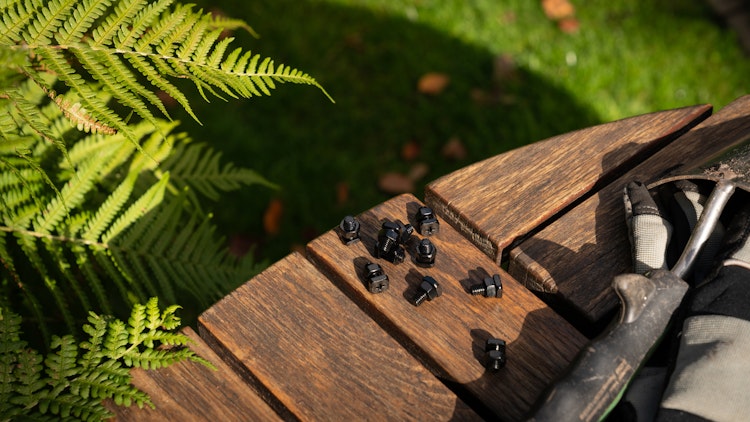 Vitavia Stahlschrauben- und Mutternsatz quadratisch, schwarz (10 Stück)