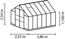 Vorschaubild Vitavia Gewächshaus Domus 9900 inkl. 4 Dachfenstern - 9,9 m²