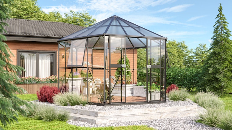 Vitavia Gewächshaus Juno/Hera 9000 inkl. 3 Seitenfenstern - 9,0 m²