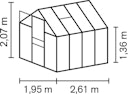 Vorschaubild Vitavia Gewächshaus Apollo 5000 inkl. 1 Dachfenster - 5,0 m²