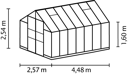 Vorschaubild Vitavia Gewächshaus Domus 11500 inkl. 4 Dachfenstern - 11,5 m²