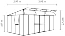 Vorschaubild Vitavia Gewächshaus Aura 11500 inkl. 5 Fenstern - 11,5 m²