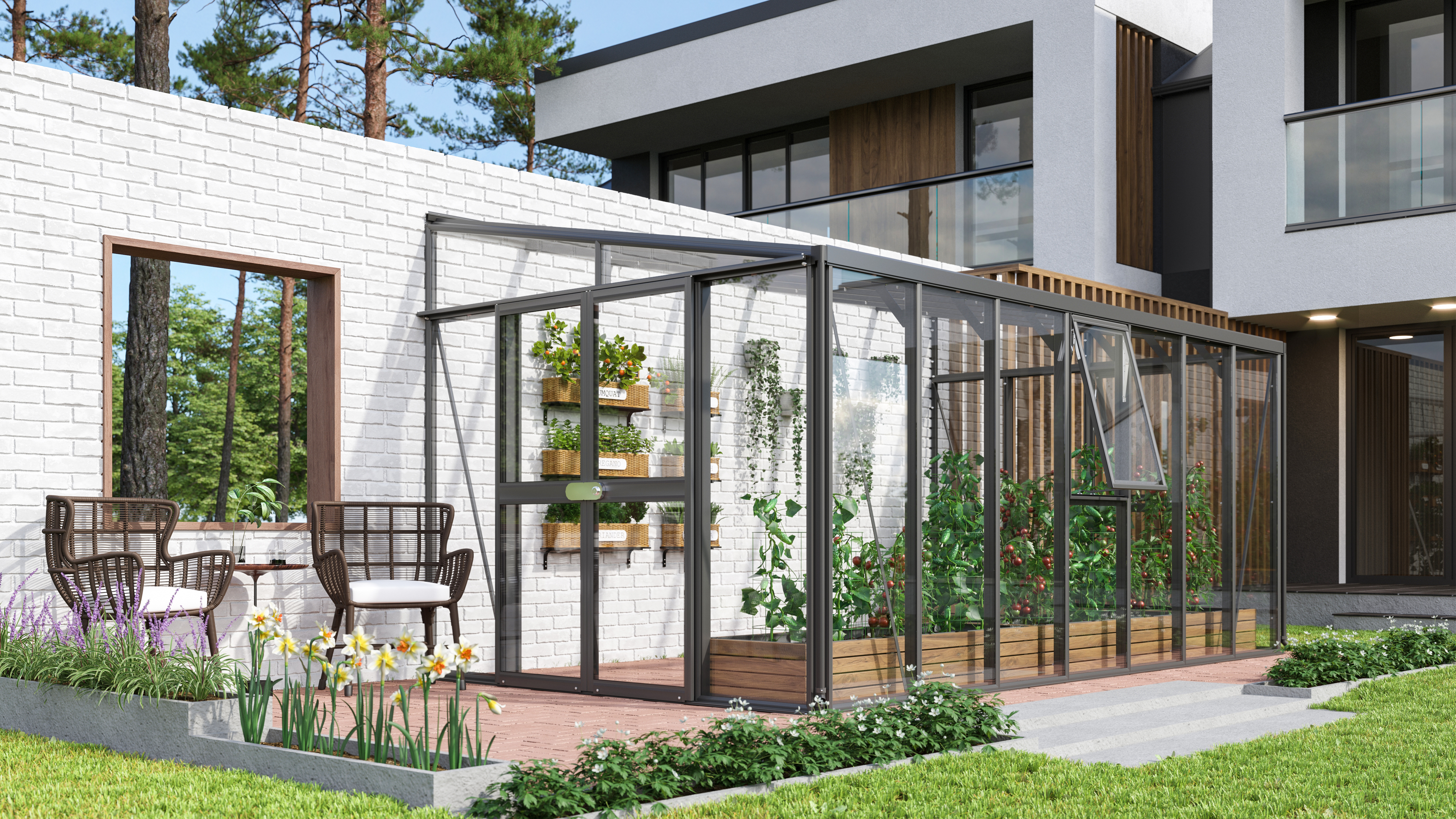 Vitavia Gewächshaus Helena 11900 inkl. 2 Seitenfenstern - 11,8 m²