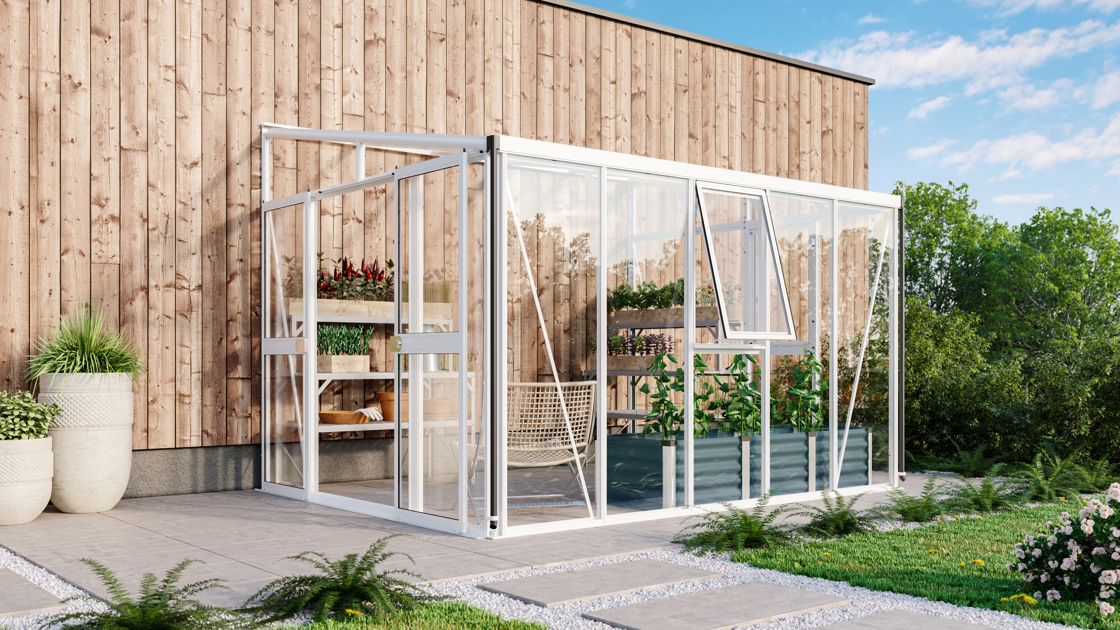 Vitavia Gewächshaus Helena 8600 inkl. 2 Seitenfenstern - 8,6 m²