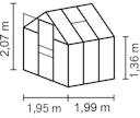 Vorschaubild Vitavia Gewächshaus Apollo 3800 inkl. 1 Dachfenster - 3,8 m²