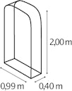 Vorschaubild Vitavia Kaminholzregal Lignum Hoch B 99 x T 40 x H 200 cm